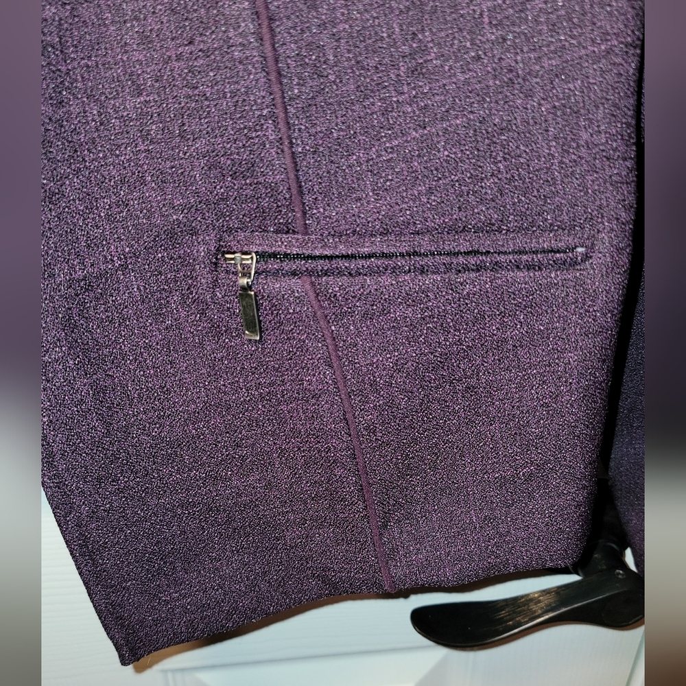 Ladies Size 14 3 Piece Plum Colored Pant Suit - Picture 8 of 9